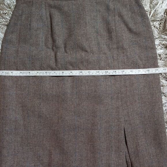 Vintage 60s Wool Skirt Suit SIZE 3/4 BROWN LINED - Picture 16 of 16